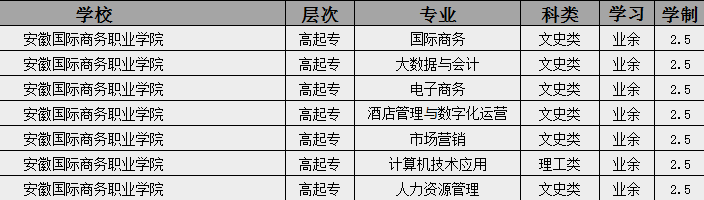 2025年安徽國際商務職業學院成人高考/函授（高起專）專科學歷招生簡章及報名指南一覽-圖4