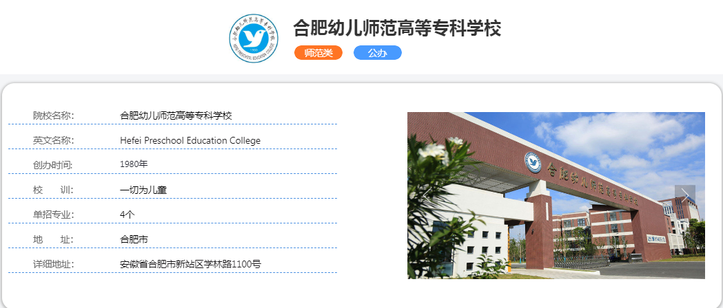 2025年合肥幼兒師范高等專科學校高職單招/分類考試招生專業(yè)有哪些？——官網(wǎng)最新發(fā)布招生簡章一覽-圖2