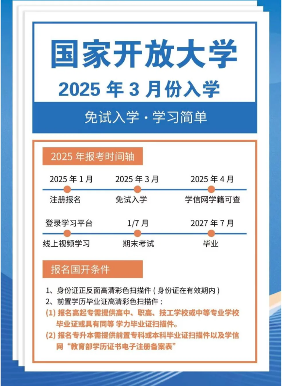 2025年滁州市國家開放大學免試入學-3月份上學信網學籍-圖3